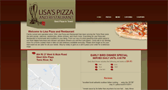 Desktop Screenshot of lisapizzaandrestaurant.com
